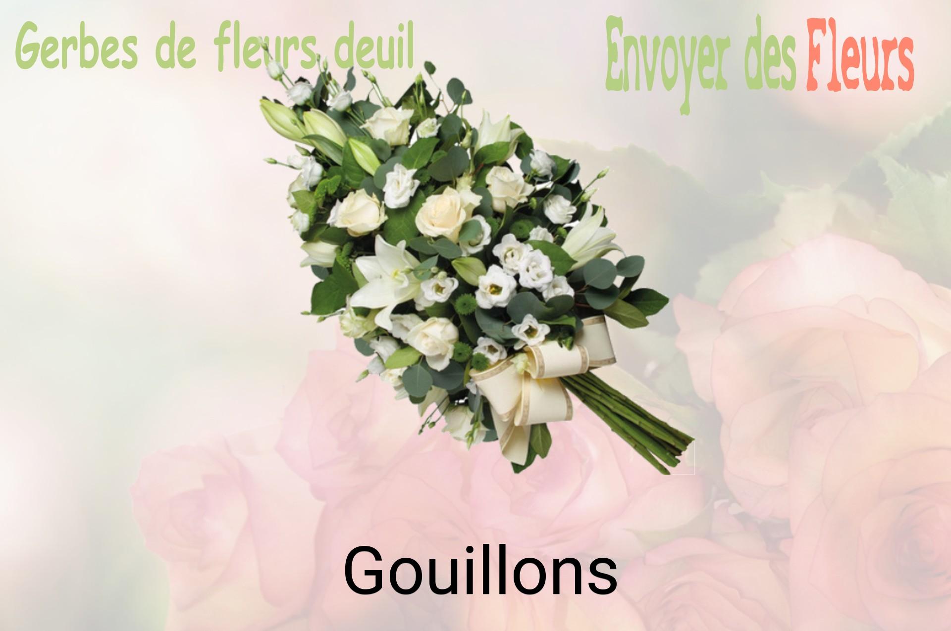 Gerbe de fleurs de deuil livrée à Gouillons